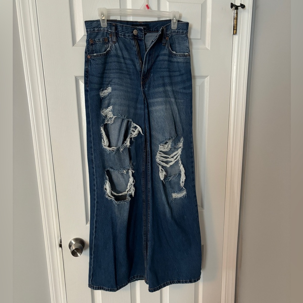 Aeropostale High Rise Super Wide Leg Jeans